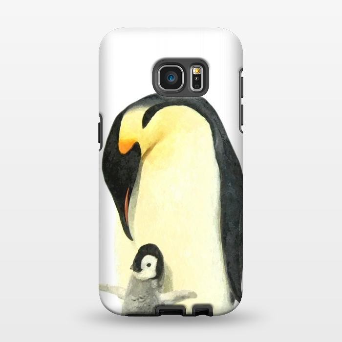 Galaxy S7 EDGE StrongFit Cute Penguins Portrait by Alemi