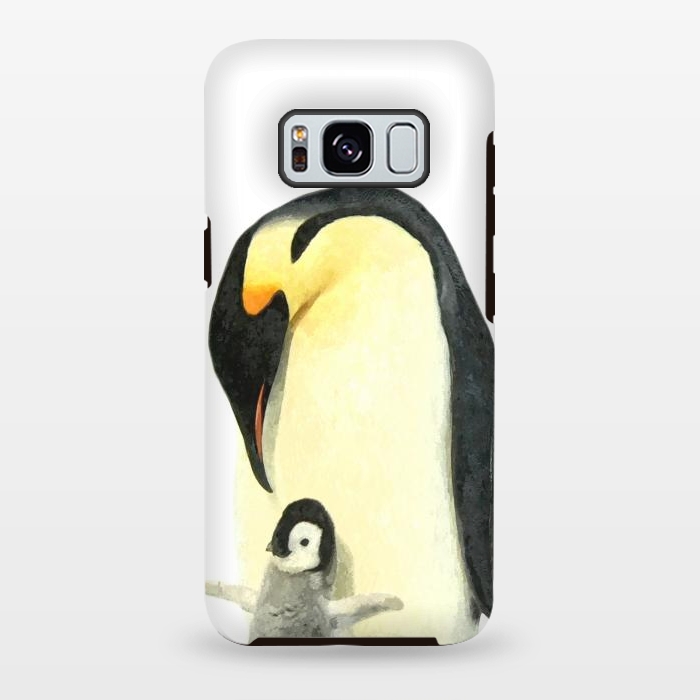Galaxy S8 plus StrongFit Cute Penguins Portrait by Alemi