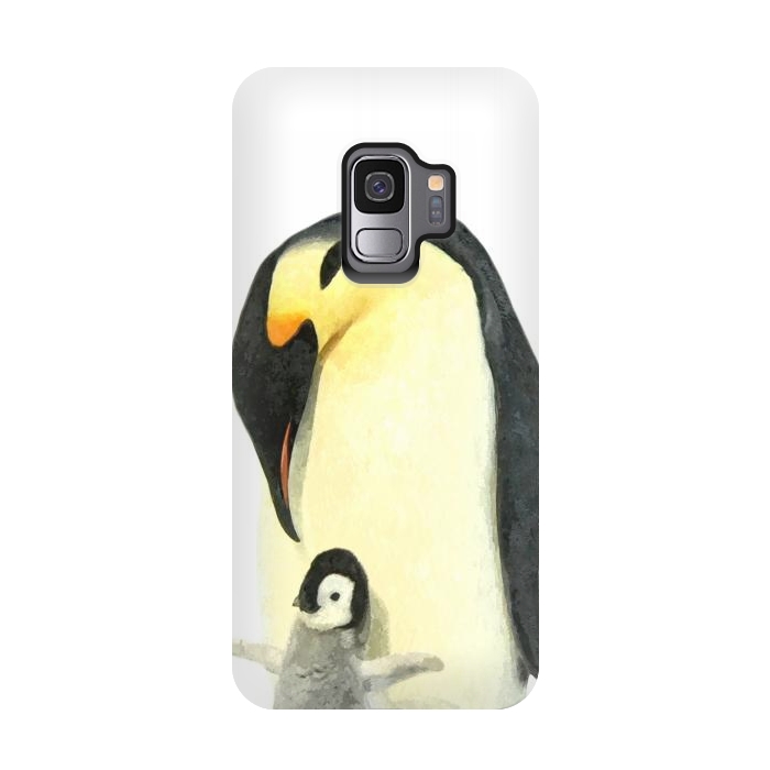 Galaxy S9 StrongFit Cute Penguins Portrait by Alemi