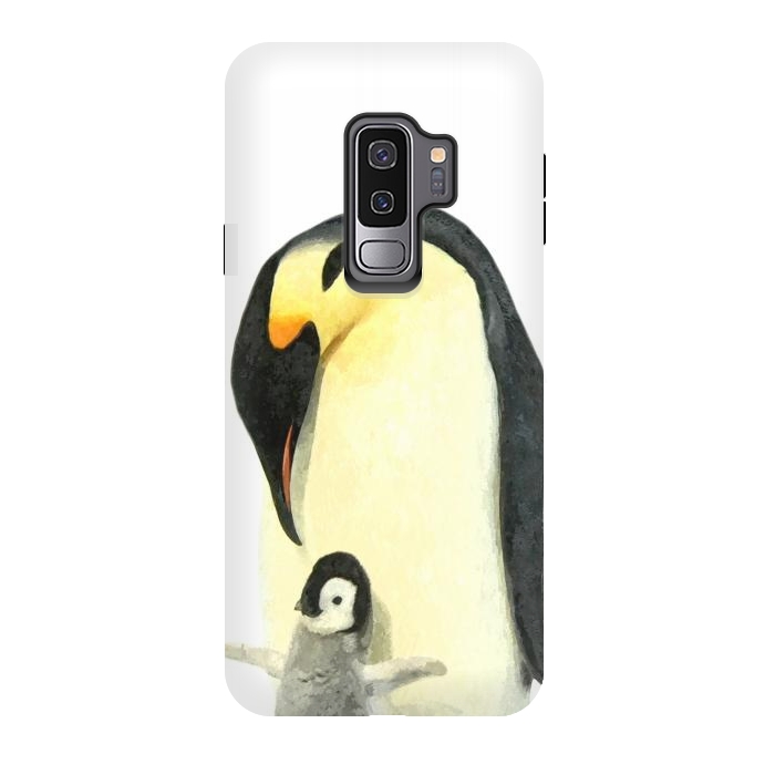 Galaxy S9 plus StrongFit Cute Penguins Portrait by Alemi