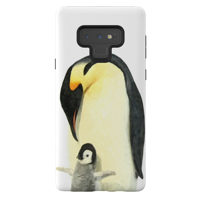 Galaxy Note 9 StrongFit Cute Penguins Portrait by Alemi