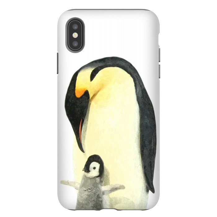 iPhone Xs Max StrongFit Cute Penguins Portrait by Alemi