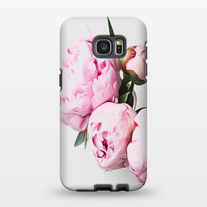 Galaxy S7 EDGE StrongFit Vase of Peonies by Alemi