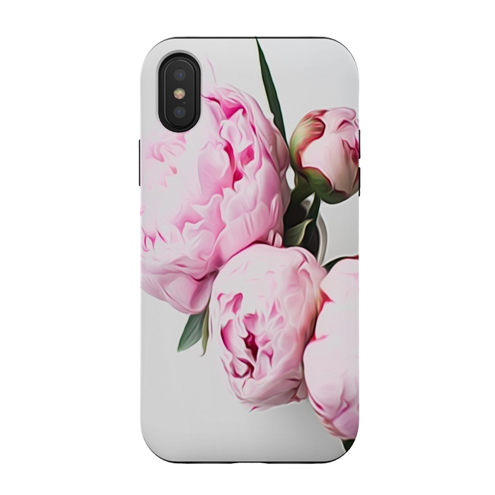 iPhone Xs / X StrongFit Vase of Peonies by Alemi
