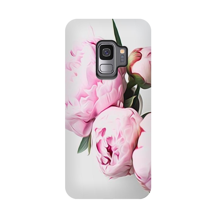 Galaxy S9 StrongFit Vase of Peonies by Alemi
