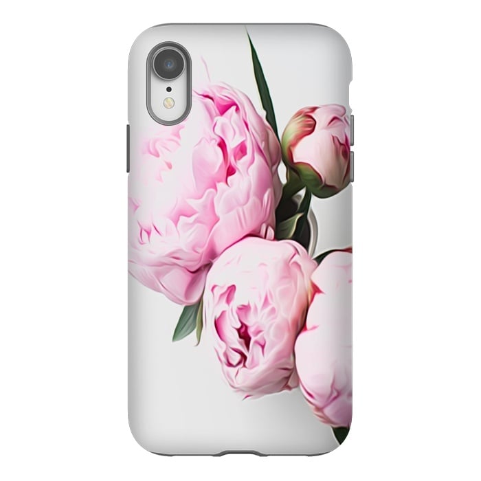 iPhone Xr StrongFit Vase of Peonies by Alemi