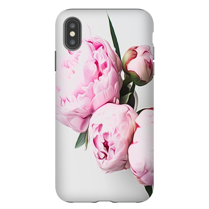 iPhone Xs Max StrongFit Vase of Peonies by Alemi