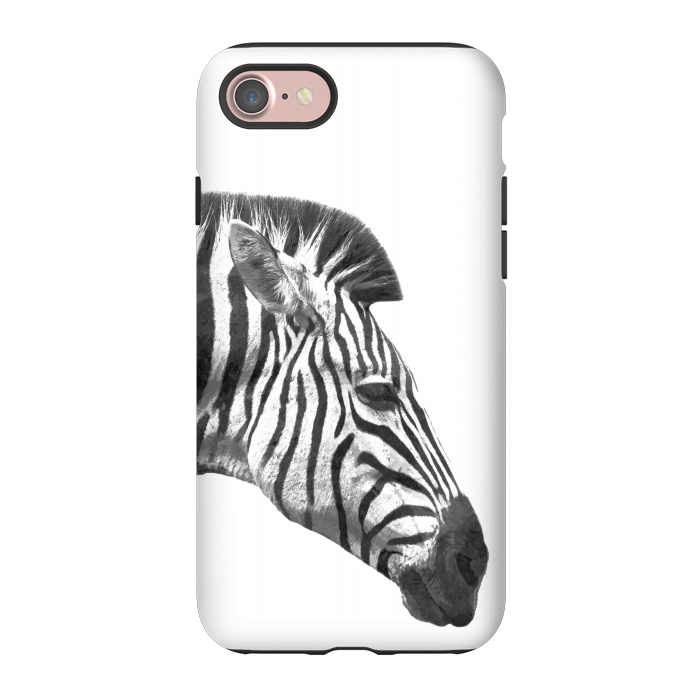 iPhone 7 StrongFit Black and White Zebra Profile by Alemi