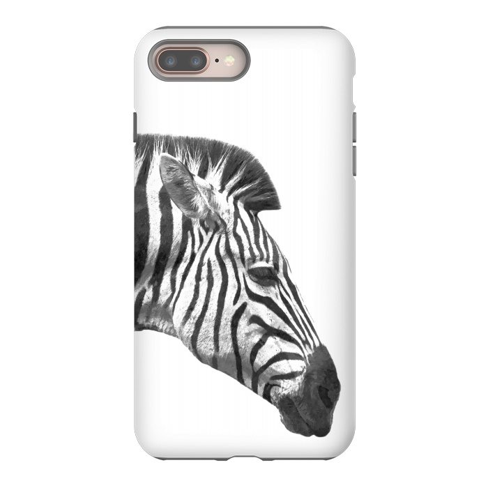 iPhone 7 plus StrongFit Black and White Zebra Profile by Alemi