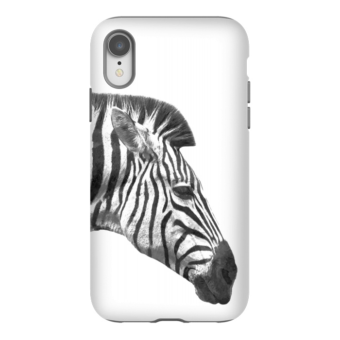 iPhone Xr StrongFit Black and White Zebra Profile by Alemi