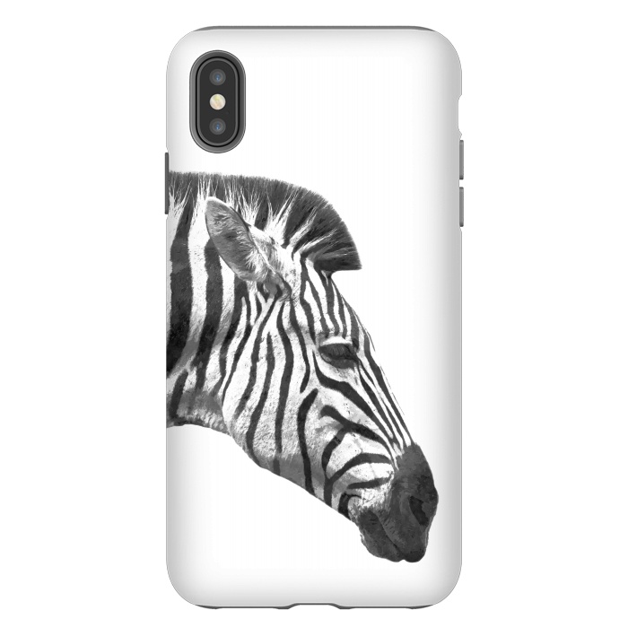 iPhone Xs Max StrongFit Black and White Zebra Profile by Alemi