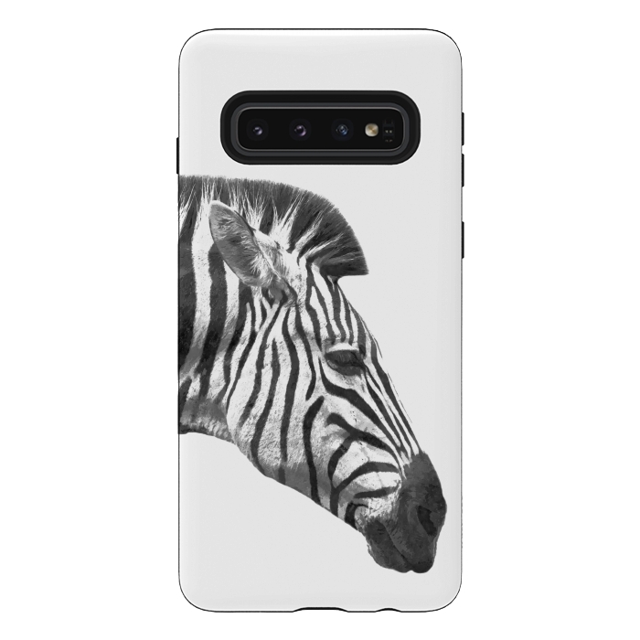Galaxy S10 StrongFit Black and White Zebra Profile by Alemi