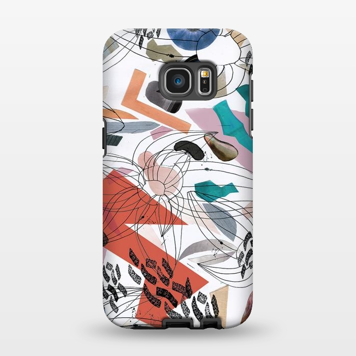 Galaxy S7 EDGE StrongFit Abstract pop art collage doodles by Oana 