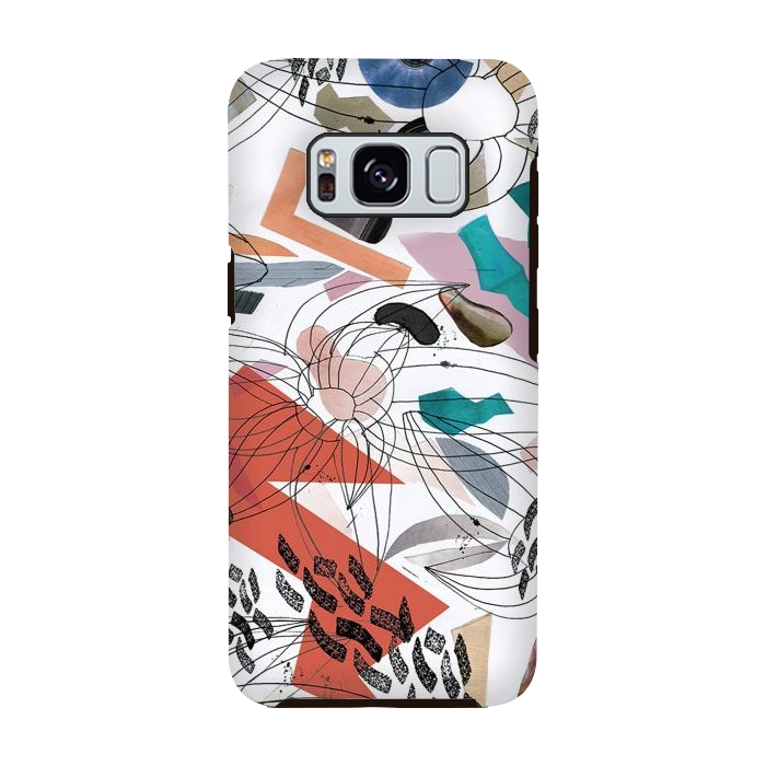 Galaxy S8 StrongFit Abstract pop art collage doodles by Oana 