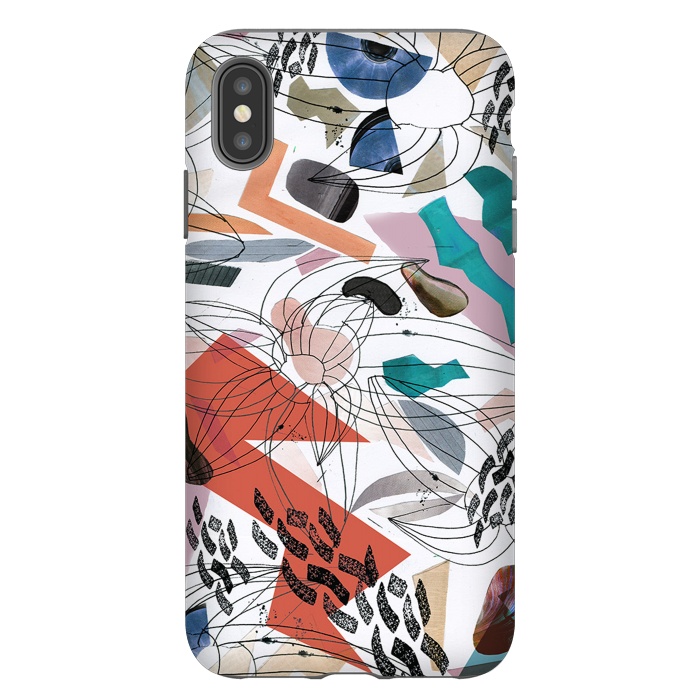 iPhone Xs Max StrongFit Abstract pop art collage doodles by Oana 