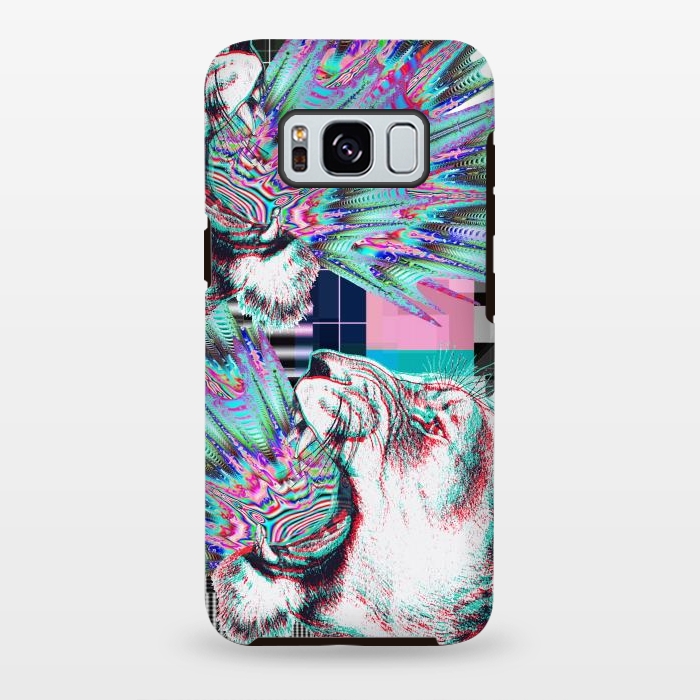 Galaxy S8 plus StrongFit Psychedelic tiger glitch by Oana 
