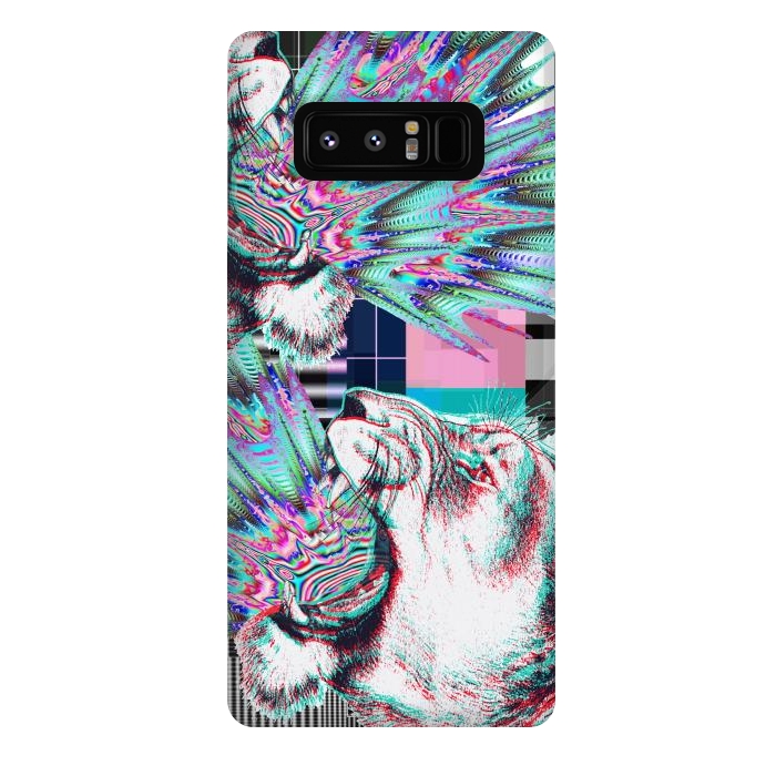 Galaxy Note 8 StrongFit Psychedelic tiger glitch by Oana 