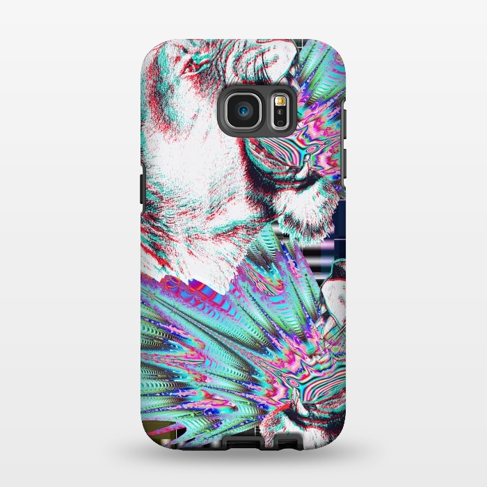 Galaxy S7 EDGE StrongFit Psychedelic colors tiger roar by Oana 