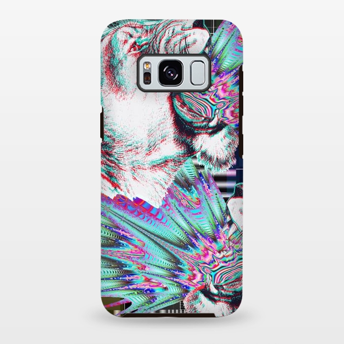 Galaxy S8 plus StrongFit Psychedelic colors tiger roar by Oana 