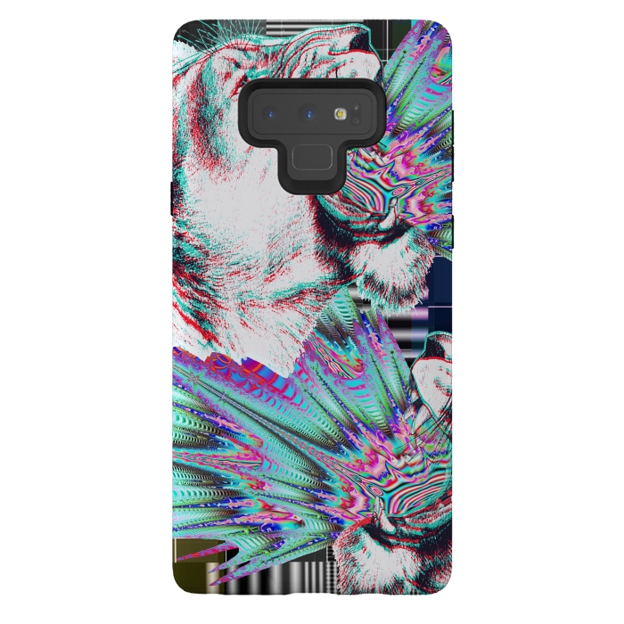 Galaxy Note 9 StrongFit Psychedelic colors tiger roar by Oana 