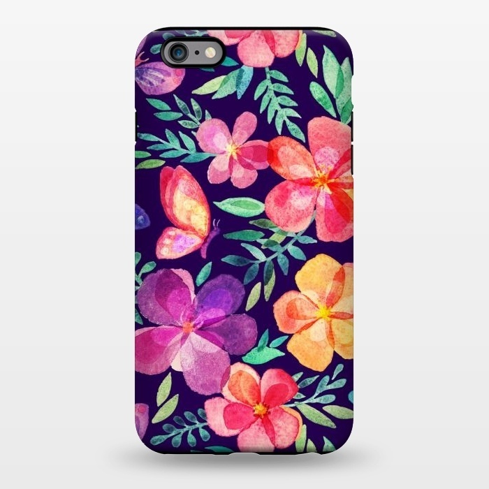 iPhone 6/6s plus StrongFit Summer Blooms Watercolor Collage by Micklyn Le Feuvre