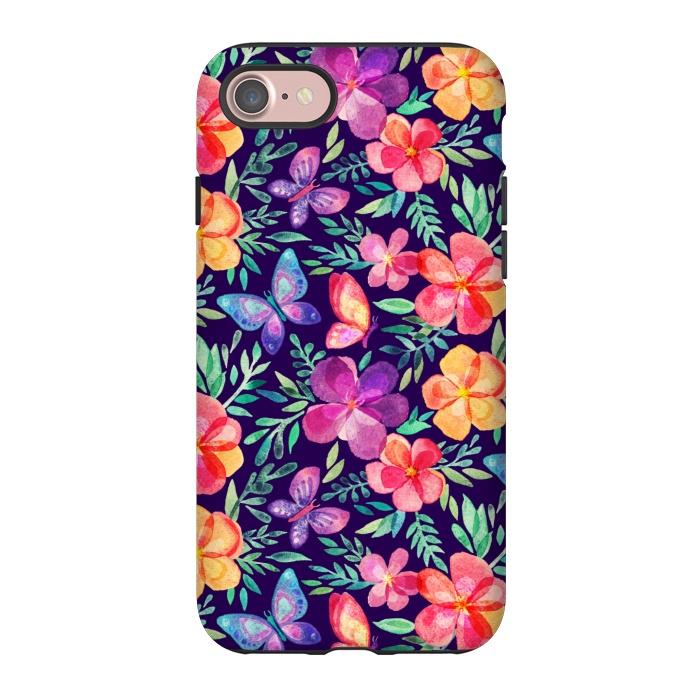 iPhone 7 StrongFit Summer Blooms & Butterflies by Micklyn Le Feuvre