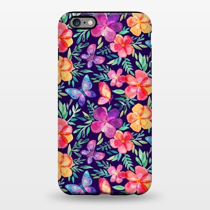 iPhone 6/6s plus StrongFit Summer Blooms & Butterflies by Micklyn Le Feuvre