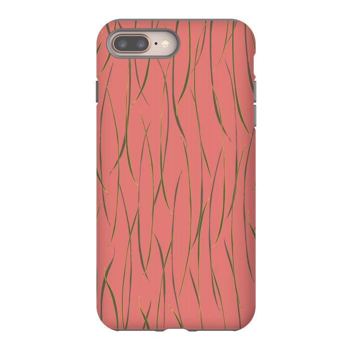 iPhone 7 plus StrongFit Coral Stripe by Lotti Brown