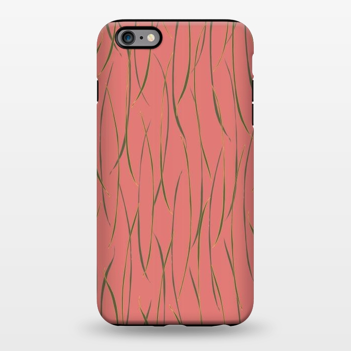 iPhone 6/6s plus StrongFit Coral Stripe by Lotti Brown