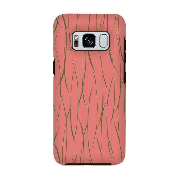 Galaxy S8 StrongFit Coral Stripe by Lotti Brown