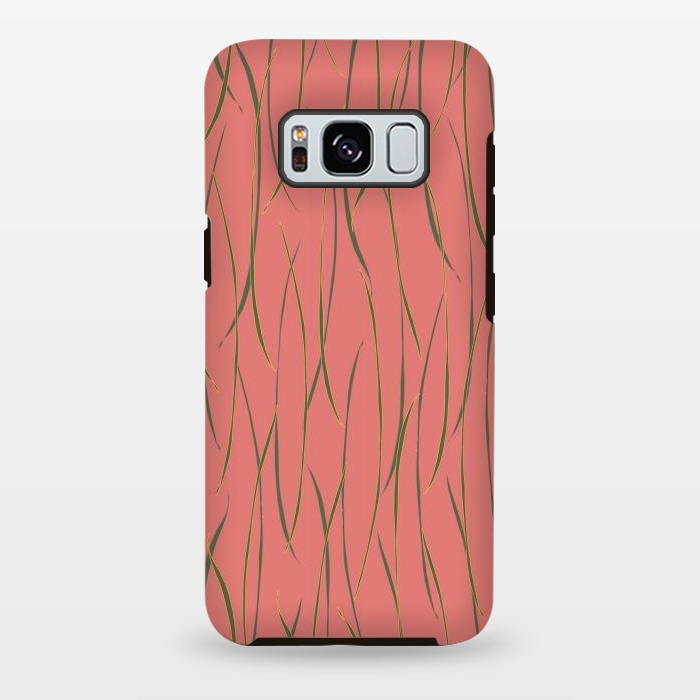 Galaxy S8 plus StrongFit Coral Stripe by Lotti Brown