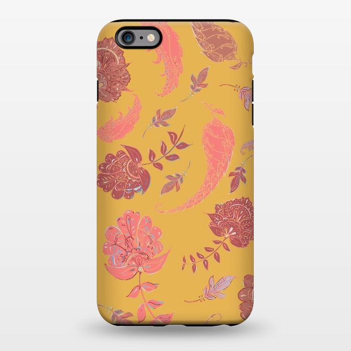 iPhone 6/6s plus StrongFit Paradise Pattern - Yellow by Lotti Brown