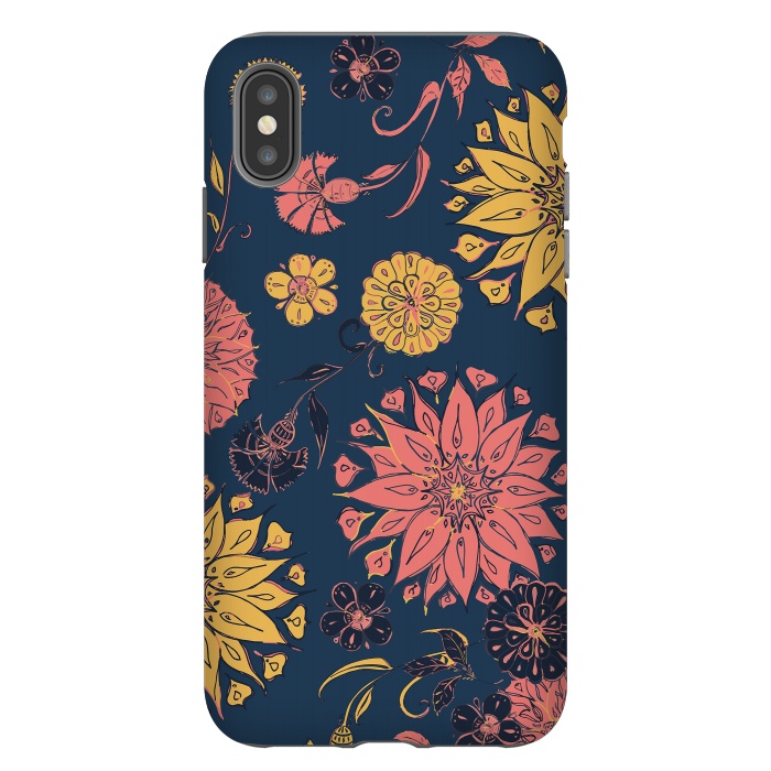 iPhone Xs Max StrongFit Multi-Florals - Blue, Pink & Yellow by Lotti Brown