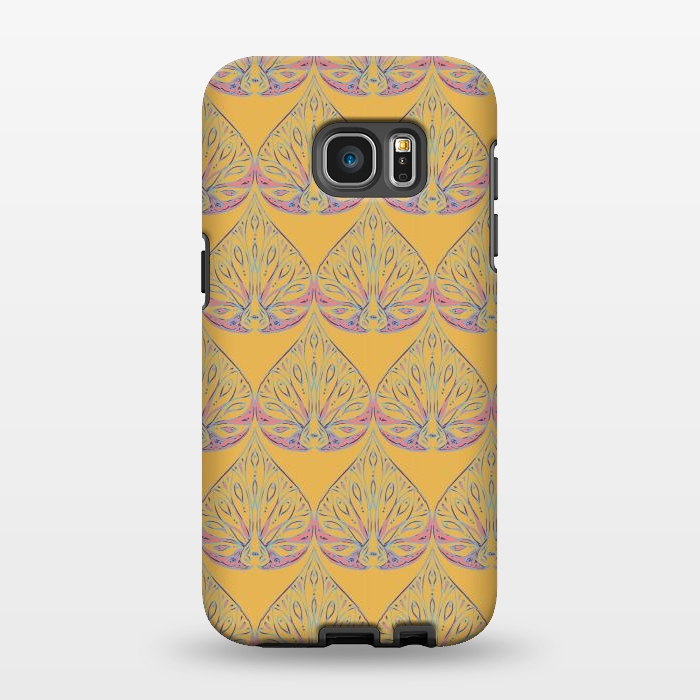 Galaxy S7 EDGE StrongFit Art Deco - Yellow by Lotti Brown