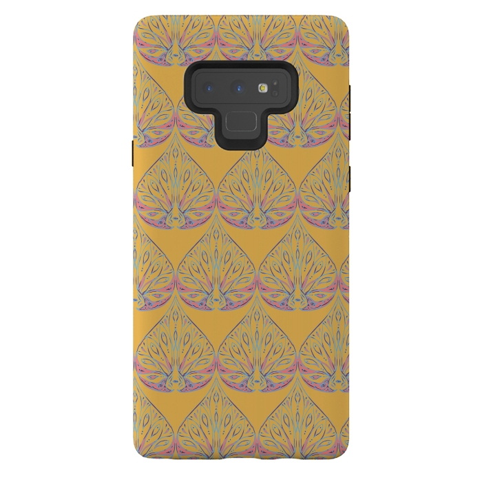 Galaxy Note 9 StrongFit Art Deco - Yellow by Lotti Brown
