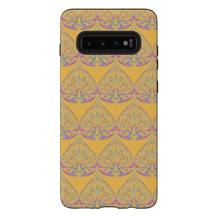 Galaxy S10 plus StrongFit Art Deco - Yellow by Lotti Brown
