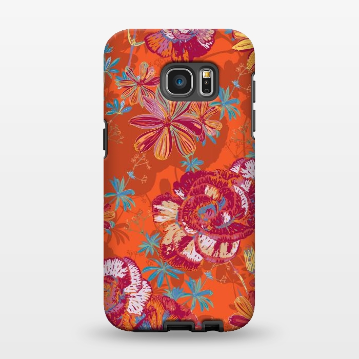 Galaxy S7 EDGE StrongFit Carnation Carnival by Lotti Brown