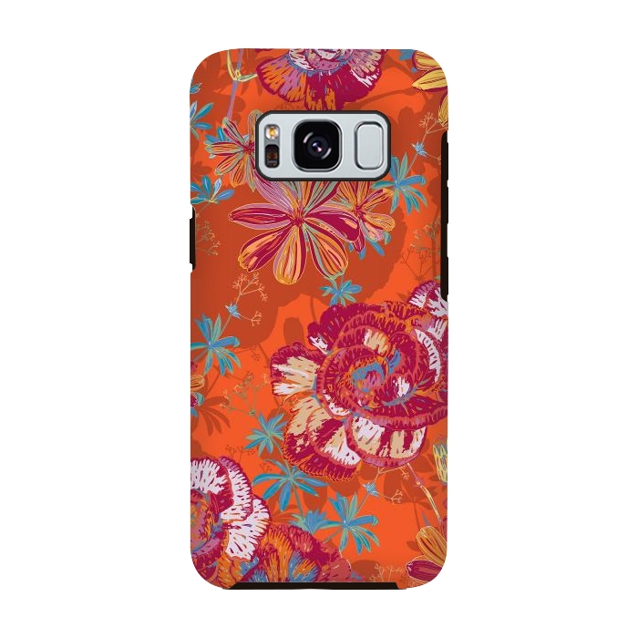 Galaxy S8 StrongFit Carnation Carnival by Lotti Brown