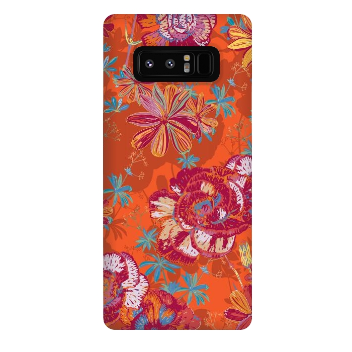 Galaxy Note 8 StrongFit Carnation Carnival by Lotti Brown