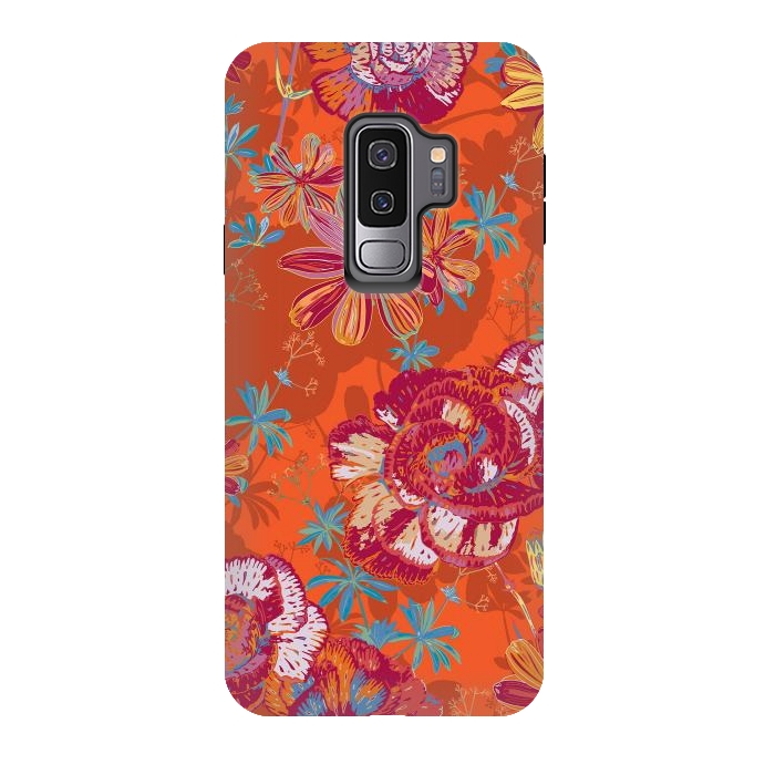 Galaxy S9 plus StrongFit Carnation Carnival by Lotti Brown
