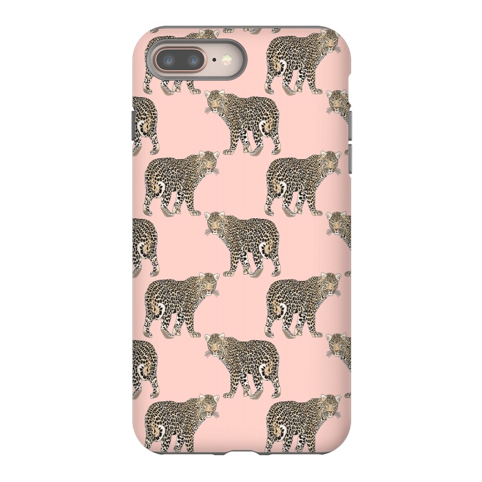 iPhone 7 plus StrongFit Trendy Chic leopard animal pattern by InovArts