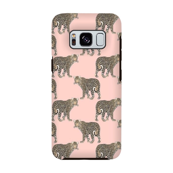 Galaxy S8 StrongFit Trendy Chic leopard animal pattern by InovArts