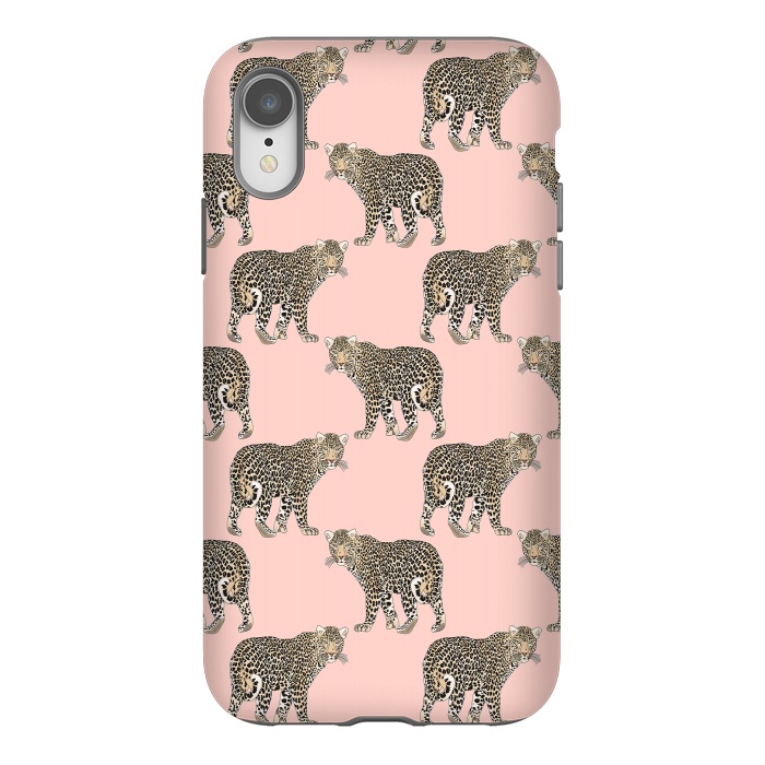 iPhone Xr StrongFit Trendy Chic leopard animal pattern by InovArts