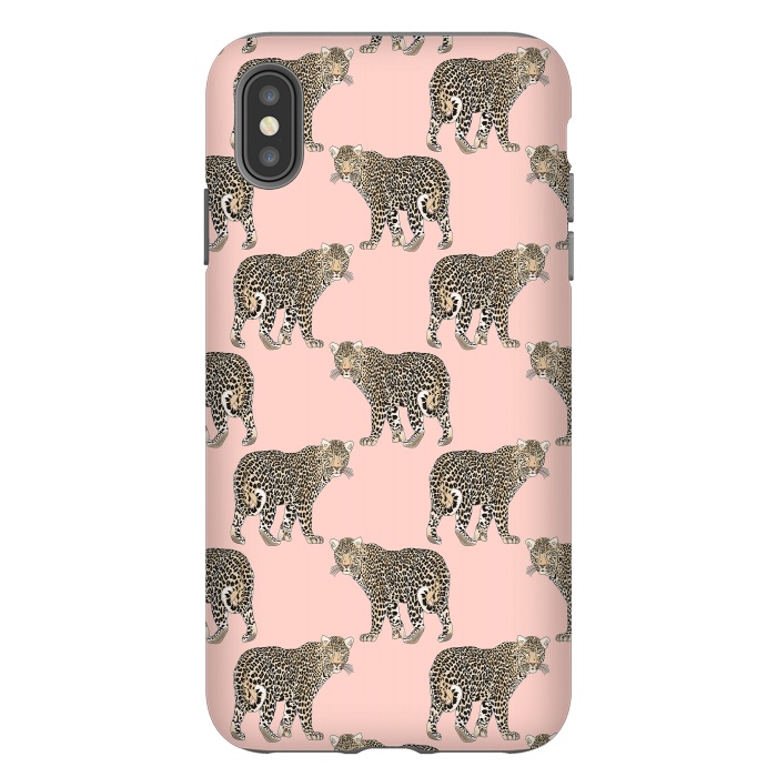 iPhone Xs Max StrongFit Trendy Chic leopard animal pattern by InovArts