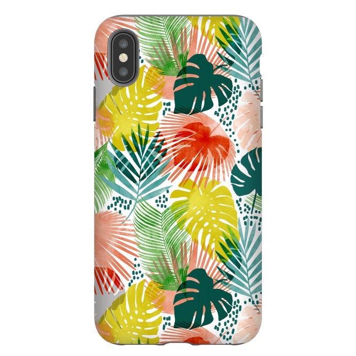 iPhone Xs Max StrongFit Tropical Garden by Uma Prabhakar Gokhale