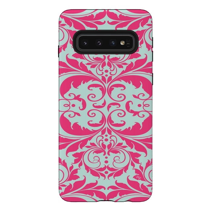 Galaxy S10 StrongFit Pink Baroque by Martina
