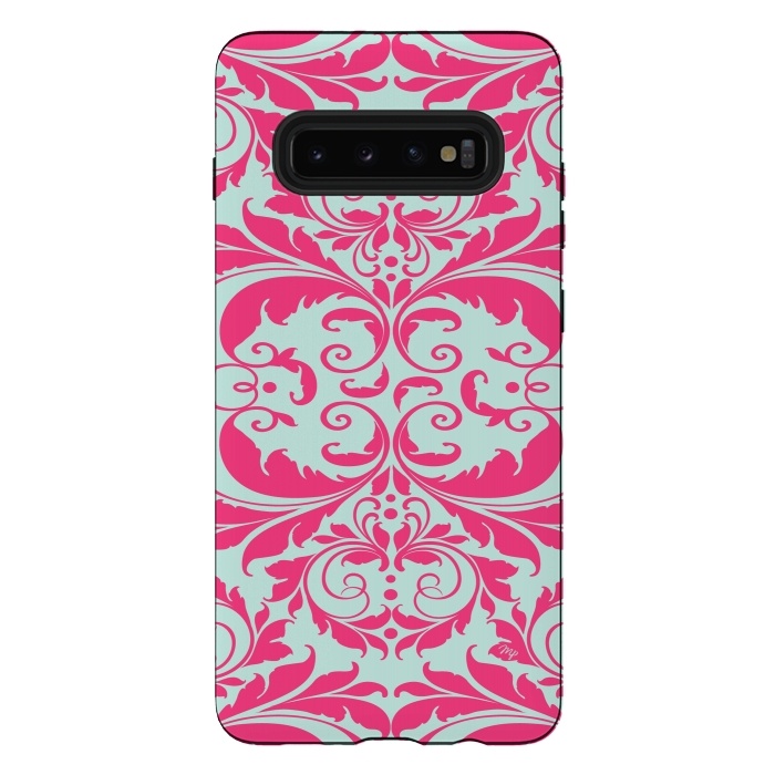 Galaxy S10 plus StrongFit Pink Baroque by Martina