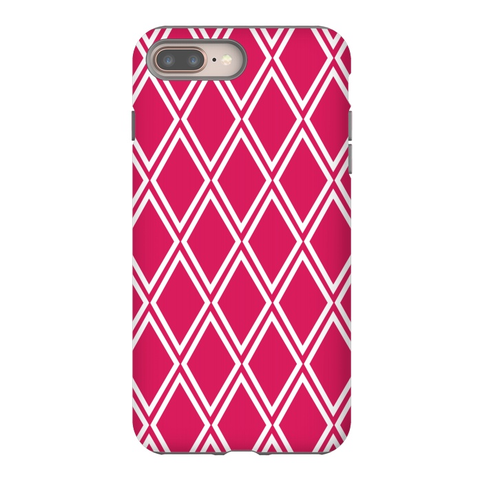 iPhone 7 plus StrongFit Pink Diamonds Pattern by Martina