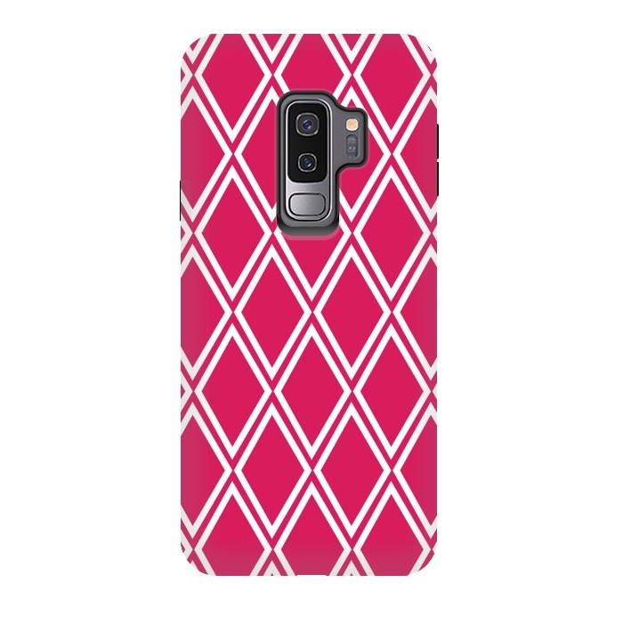 Galaxy S9 plus StrongFit Pink Diamonds Pattern by Martina