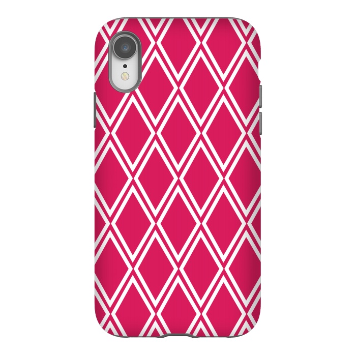 iPhone Xr StrongFit Pink Diamonds Pattern by Martina